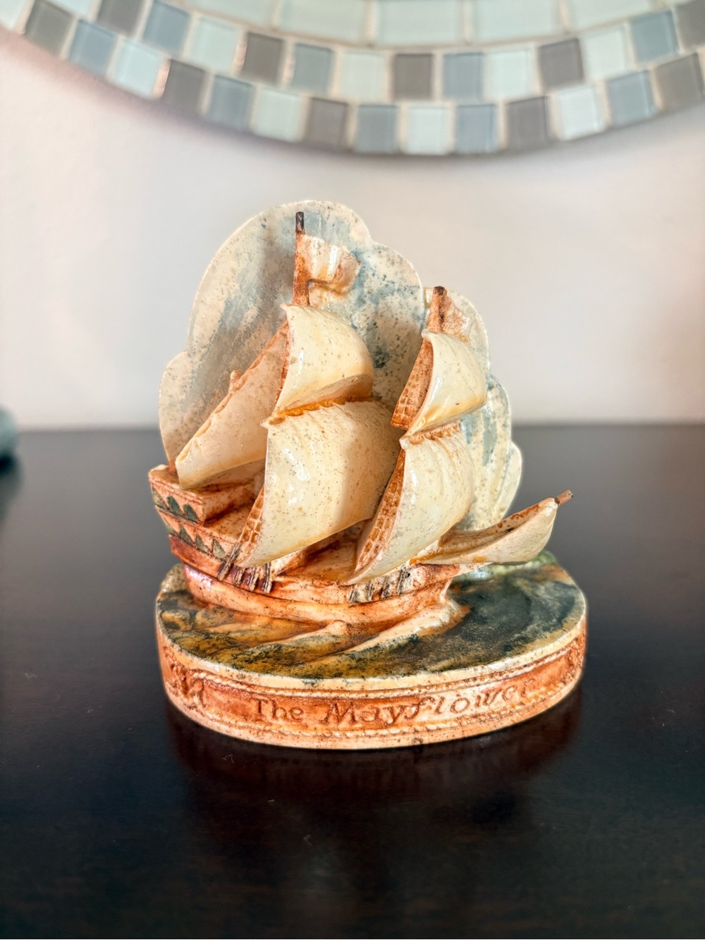 Vintage Sebastian Miniatures The Mayflower Ship Prescott Baston Marblehead MA